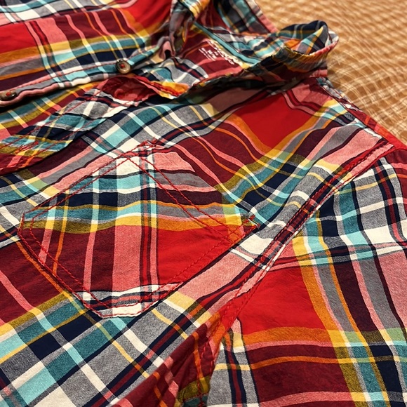 Boys XL 14/16 Arizona Jeans co Short Sleeve Button-down Shirt - Picture 4 of 4